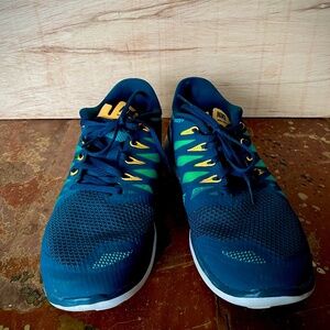 Nike Free 5.0 Trainers Running Teal Blue Green Sneakers 642198-301 Men's 9.5